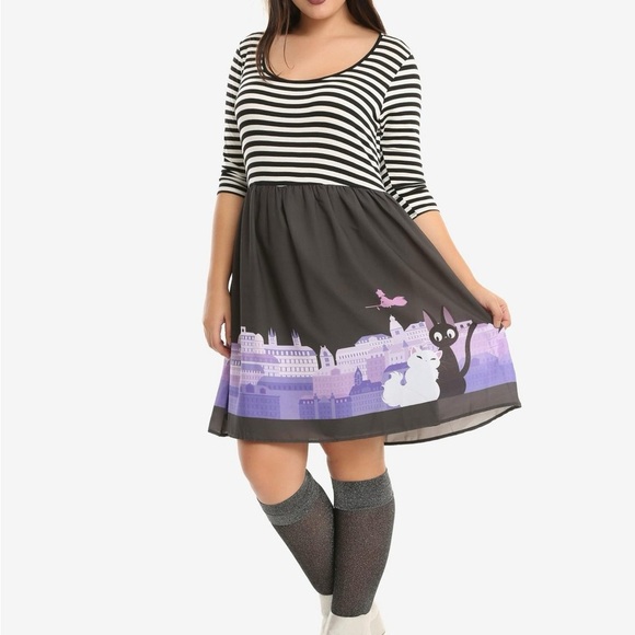 Her Universe Dresses & Skirts - Her Universe Studio Ghibil Kiki's Delivery Service Striped Top Dress‎ size small